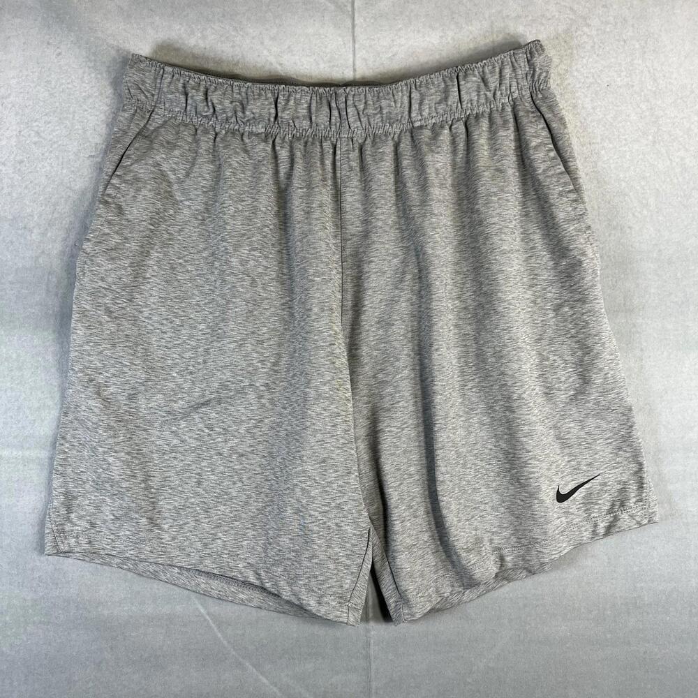 Nike Yoga Dri-FIT Training Shorts Men’s XL Gray 9” Active Performance DB4199